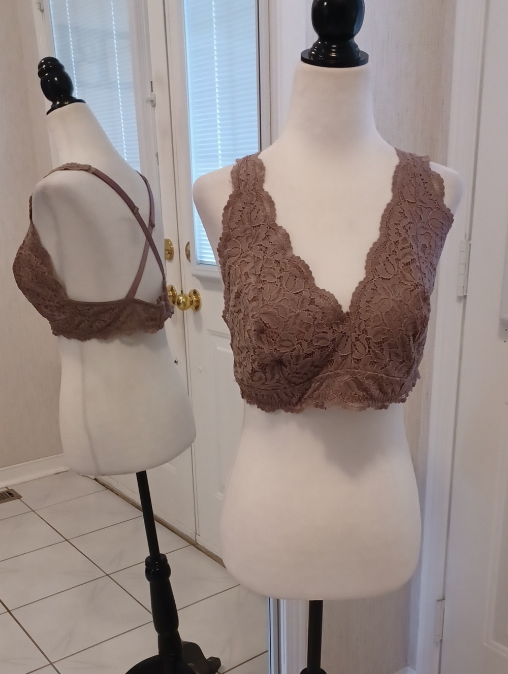 4/$60 New Primark Lace Bralette in Dusty Purple - Size 40DD